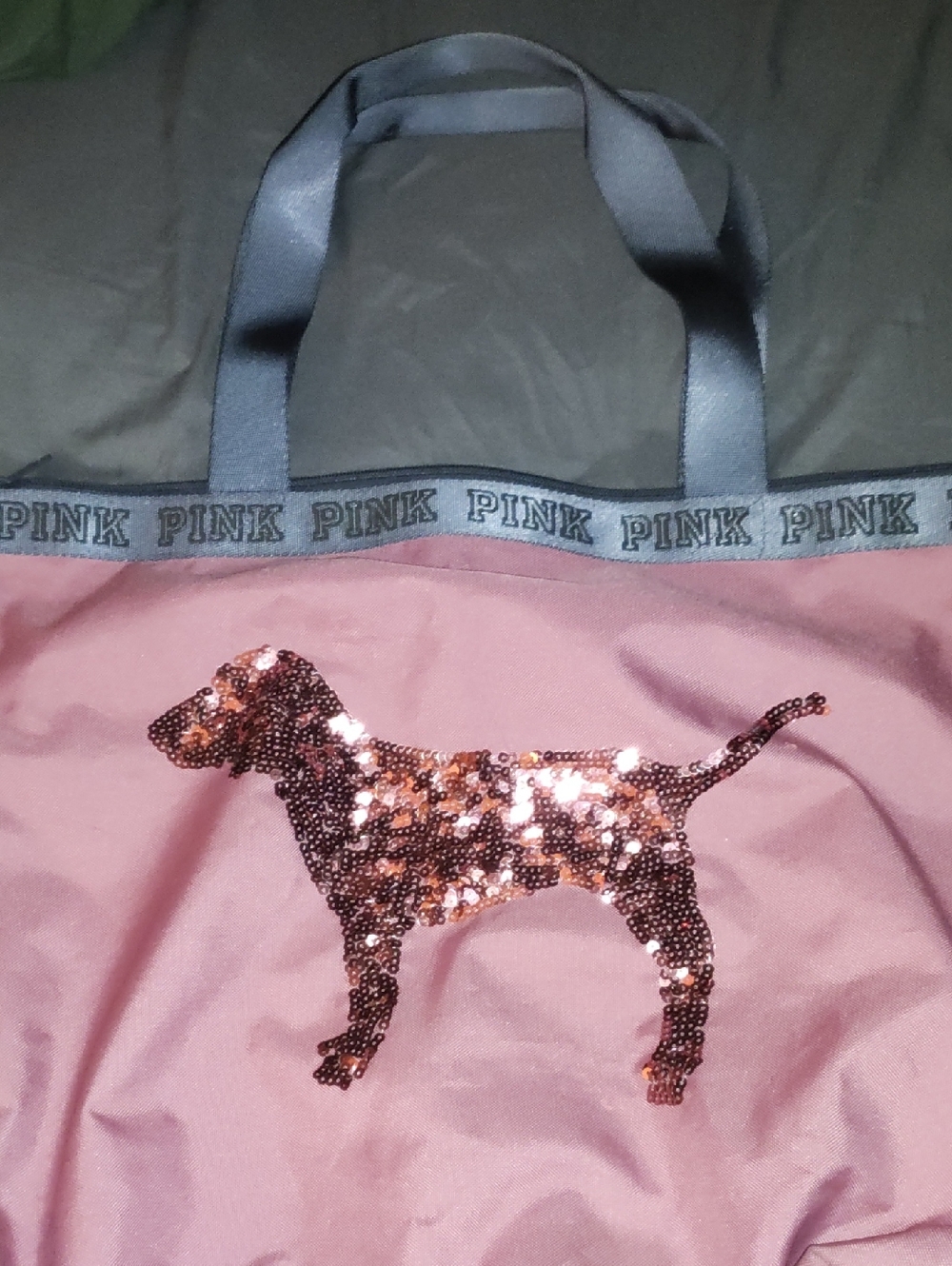 PINK Victoria's Secret Pink Sequin Dog Tote